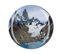 Cerro Fitz Roy El Chalten Argentina - Imán para nevera o recuerdo de viaje, decoración del hogar, cocina, imán de cristal