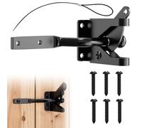 Cerrojo automático para puerta de jardín, cerradura de gravedad automática, cerradura de acero inoxidable, cerradura de puerta de jardín, cierre con tornillos para puerta de jardín, valla de madera