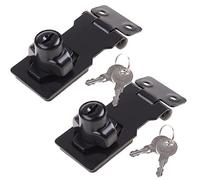 Cerrojo de Bloqueo de Cerradura de Puerta de Alta Seguridad Hebilla Pequeña de Metal con Llave para Buzón Casillero 2PCS