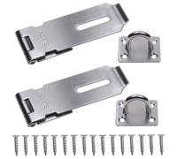 Cerrojo de candado Cierre de puerta de 4 pulgadas Pestillo de bloqueo 2 piezas Pestillos de perno de puerta de acero inoxidable para muebles, gab