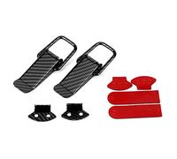 Cerrojo de clip de parachoques automático, Kit de clip de bloqueo de gancho de seguridad de parachoques de automóvil universal Clips de gancho de liberación rápida Textura de fibra de carbono negra