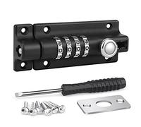 Cerrojo de Combinación de 4 Dígitos,120mm Perno de Bloqueo de Combinación,Cerradura de Seguridad para Puerta con Tornillos Antisabotaje