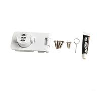 Cerrojo de combinación de aleación de zinc, perno de puerta deslizante sin llave con código reajustable, cerrojo de seguridad antipalanca para armarios, cajones, refrigerador (blanco, 3.5 pulgadas)