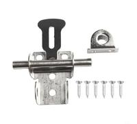 Cerrojo de puerta de acero inoxidable con tornillos para puertas de madera o metal, cerradura de ventana de gabinete, negro y plateado, tipo A, 30 x 25 mm, tipo B, 32 x 45 mm (plata A)