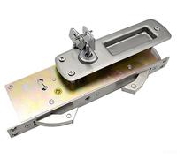 Cerrojo de puerta de acero inoxidable para puerta corredera de cristal, mecanismo de gancho seguro con cuerpo de cerradura, cilindro de placa de golpe y 3 llaves, se adapta a puertas interiores de