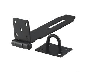 Cerrojo de puerta de acero inoxidable, placa de bloqueo de candado resistente con montaje de múltiples agujeros para seguridad antirrobo, diseño plegable para puertas de granero, hotel, habitación (4