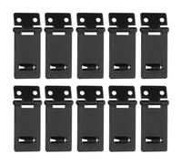 Cerrojo de Puerta Plegable 10 Piezas Negro de Acero E Hierro | Montaje Orificios Preperforados, Acabado Negro Mate, Adecuado para Talleres y Baúles