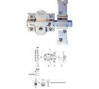 Cerrojo Fac 301-RP/80 50mm Níquel/Dorado