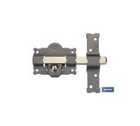 CERROJO LLAVE/LLAVE PINTADO GRIS L/105-50mm "Igualados"