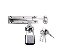 cerrojo para puerta， Cerradura corrediza for puerta de jardín, granero, cerca, cobertizo, sótano(B,4 in)