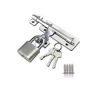 cerrojo para puerta， Pestillo de puerta deslizante con cerradura, duradero, resistente, acabado galvanizado(B,8 in)