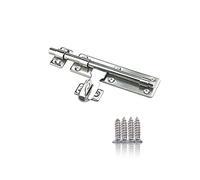 cerrojo para puerta， Pestillo de puerta deslizante con cerradura, duradero, resistente, acabado galvanizado(A,6 in)