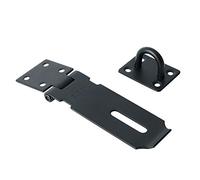 Cerrojo Puerta, SAYAYO Pestillo Puerta Interior Cierre Puerta de Candado Acero Inoxidable 110mm Negro Cerraduras para Puertas de Interiores, Ventanas, Jardín, Baño, Gabinetes, EMS9B