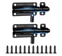 Cerrojos de Puerta Bloqueo Deslizante, 2 Piezas Pestillo Puerta, Pestillos para Puertas, Pasador Puerta, Perno de Cerradura de Puerta, Para Puertas de Interiores, Ventanas, Jardín, Baño, Plateado