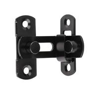 Cerrojos de Puerta Bloqueo Pestillo de cerradura de puerta de granero deslizante de acero inoxidable de 90 a 180 grados, de hierro negro, derecho