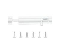Cerrojos Para Puertas Cerradura de cierre ventana aleación aluminio 2-8 pulgadas, bisagra seguridad negra y plateada para puerta(White,8inch)
