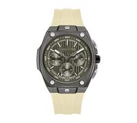 Cerruti 1881 Cavedago - Reloj cronógrafo para hombre con correa de silicona y esfera color caqui de 42,75 mm
