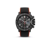 Cerruti 1881 CIWGO2206805 Positano - Reloj cronógrafo de silicona, color negro y naranja, negro, Correa