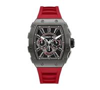 Cerruti 1881 - Cronógrafo Gubbio - Movimiento de reloj de cuarzo - Ancho de la caja: 47 mm - Acero inoxidable - 5 ATM, rojo, 47