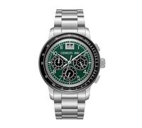 Cerruti 1881 - Cronógrafo Petroio - Cuarzo Movimiento de Reloj - Ancho de la caja: 43 mm - Acero inoxidable - 3 ATM, verde, 43