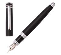 Cerruti 1881 Pluma estilográfica Austin Diamond Black | Instrumento de escritura icónico | Caja de regalo