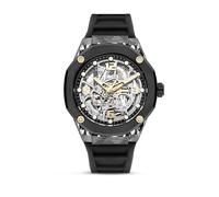 Cerruti 1881 Razzuolo - Reloj de pulsera analógico con correa de silicona para hombre, negro, Moderno