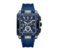 Cerruti 1881 - Reloj Duo-Time Odissea Master - Cuarzo Movimiento de Reloj - Ancho de la caja: 53 mm - Acero Inoxidable - 5 ATM, azul, 53