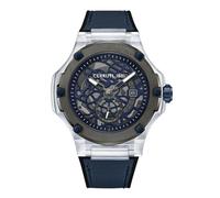 Cerruti 1881 Reloj para hombre con esfera negra de 52 mm, Esqueleto deportivo