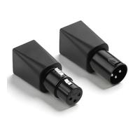 CERRXIAN 1 par de adaptadores XLR a RJ45 de 3 pines, DMX512 de 3 pines XLR a Ethernet Cat5 para consola de luz, puede utilizar cualquier cable Ethernet CAT-5 como cable DMX512, etc