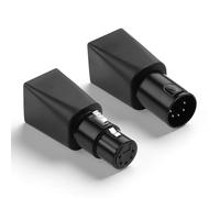 CERRXIAN 1 par de adaptadores XLR a RJ45 de 5 pines, DMX512 de 3 pines XLR a Ethernet Cat5 para consola de luz, puede utilizar cualquier cable Ethernet CAT-5 como cable DMX512, etc