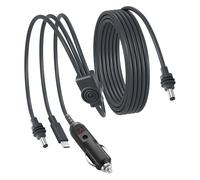 CERRXIAN 16,5ft StarLink Mini 3 en 1 Cable de alimentación DC, 100W 12V-24V macho DC a USB-C y Princet de Cigarrillo Cable de extensión impermeable, Mini Accesorios de alimentación StarLink para