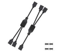 CERRXIAN 2 cables divisores ARGB de 5 V, 3 pines, 1 a 2, 5 V, 3 pines direccionables con pines macho, 1 puerto hembra a 2 puertos hembra, cable conector de HUB de 3 pines para tiras ARGB (1 to 2F)