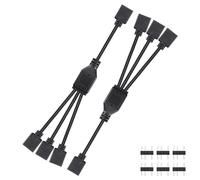 CERRXIAN 2 cables divisores ARGB de 5 V, 3 pines, 1 a 3, 5 V, 3 pines direccionables con pines macho, 1 puerto hembra a 3 puertos hembra, cable conector de HUB de 3 pines para tiras ARGB (1 to 3F)