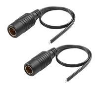 CERRXIAN 2PSC DIN Hella macho, 12 V 24 V, repuesto para encendedor de cigarrillos DIN Hella, alambre de cola estañado de 18 AWG, cable adaptador para encendedor de cigarrillos europeo, 12 V, 24 V