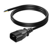 CERRXIAN 3.93 pies IEC 320 C13 hembra de 3 pines con cableado abierto pelado cable de alimentación de repuesto de alto rendimiento C13 a cable de alimentación de cable abierto (macho)
