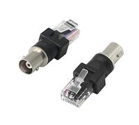 CERRXIAN - BNC hembra a RJ45 macho, coaxial, conector RJ45 a RF, se puede utilizar para probadores y buscadores de línea, etc. (2 unidades)
