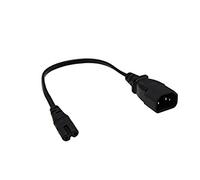 CERRXIAN Cable adaptador de corriente IEC320-C14 de 3 pines macho a figura 8 C7