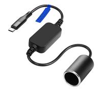 CERRXIAN Cable de alimentación USB C macho a 12 V 18 W para encendedor de cigarrillos para cámara de salpicadero, detector de radar, GPS, tiras de luz LED de coche y otros dispositivos electrónicos