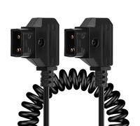 CERRXIAN Cable de extensión D-Tap macho a macho en espiral de 4,2 pies, cable de extensión D-Tap para Anton Bauer, KIPRO LCD, Black Magic, etc