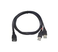 CERRXIAN Cable de extensión USB 2.0 USB 2.0 A Enhancer Y Splitter Hub adaptador cable, 1 hembra a 2 macho, cable de carga de datos (1 m)