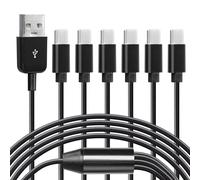 CERRXIAN Cable divisor en Y USB 1 macho a 6 macho USB C de 5 pies El divisor en Y tipo C admite la transmisión de datos de discos U,teclados y ratones,y fuente de alimentación para dispositivos USB C
