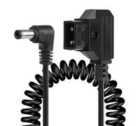 CERRXIAN Cable en espiral D-Tap a ángulo recto DC 12 V DC 12 V DC5525 cable de repuesto para Anton Bauer, KIPRO LCD, Black Magic, etc.