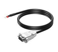 CERRXIAN Cable serie RS485 con conector DB9, conector macho DB9 de 22 AWG con 2 terminales de cableado 38 contactos para comunicación y automatización RS485