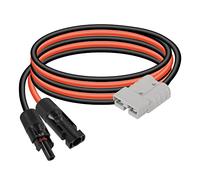CERRXIAN Conector de panel solar de 13 AWG a cable de conversión de conector de batería de 50 A/600 V,cable fotovoltaico certificado por TUV,adecuado para paquete de batería solar,inversor y batería