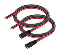 CERRXIAN DC5521 Cable Flexible de alimentación, 1.6 FT 14AWG 5,5 mm x 2,1 mm DC Hembra Desnudo Cable de alimentación Abierto, Cable de reparación de alimentación DC - 2 Piezas