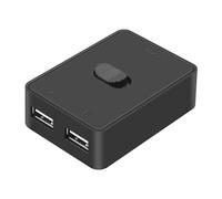 CERRXIAN Interruptor USB 2.0, Adaptador de Interruptor KVM USB, 2 en 1 USB 2 en 1 Conmutador USB 2 en 1 Salida/1 en 2 Salidas, Interruptor USB 2 Ordenadores comparten