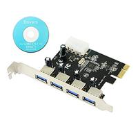 CERRXIAN - Tarjeta controladora PCI Express (4 Puertos USB 3.0, USB 3.0)