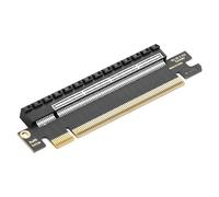 CERRXIAN Tarjeta elevadora PCIe 5.0 x16, tarjeta de prueba de protección de ranura de extensión PCI Express 5.0 16X, para computadora 1U/2U/3U/4U, 180 grados