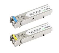 CERRXIAN Transceptor de fibra del módulo BIDI SFP LC del solo modo 1.25G, SFP-WDM-SM, 3KM LC Tx1550nm/Rx1310nm-1 par