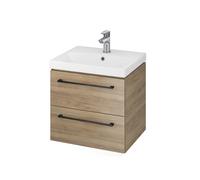 Cersanit Gala lavabo con mueble y tiradores 50.5 cm nogal S801-368